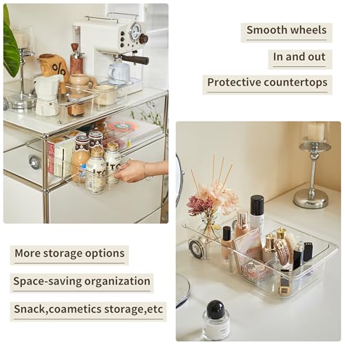 Roll Out Refrigerator Organizers and Storage (3 Compartments)