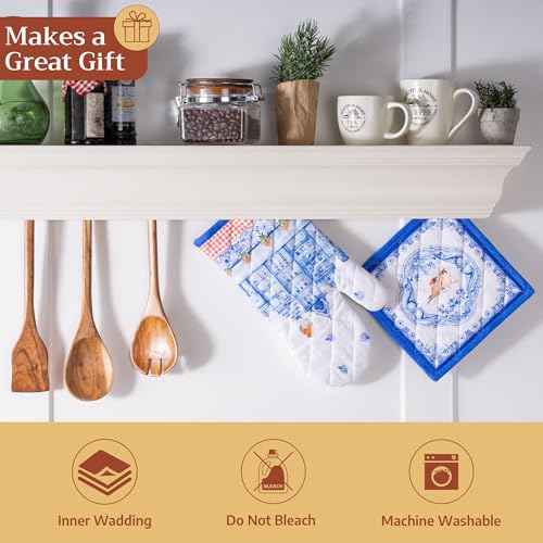 100% Cotton Oven Mitt & Pot Holder Set (2 Count)