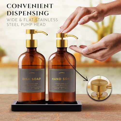 Glass Soap Dispenser Set of 2 (2 Count)