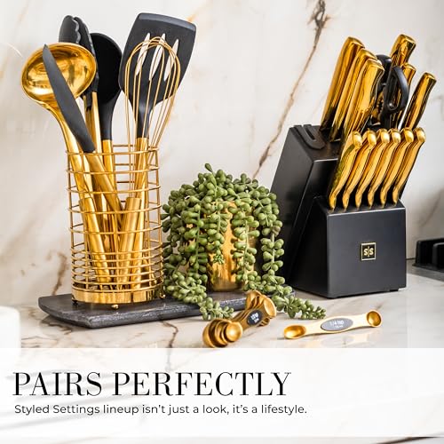 Black and Gold Kitchen Utensils Set (23 Count)