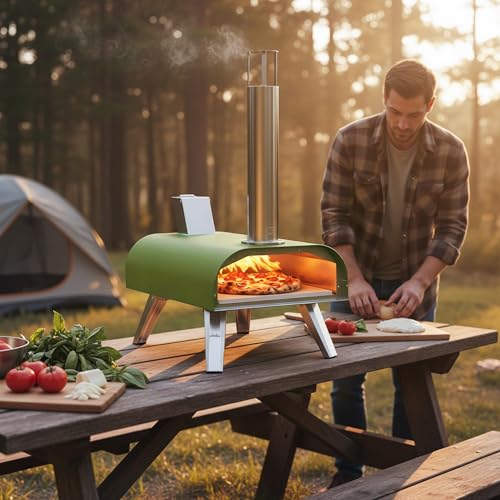 12" Multi Fuel Outdoor Pizza Oven Reach up to 1110℉