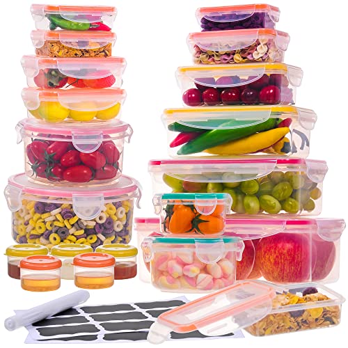 38 Pcs Large Food storage containers