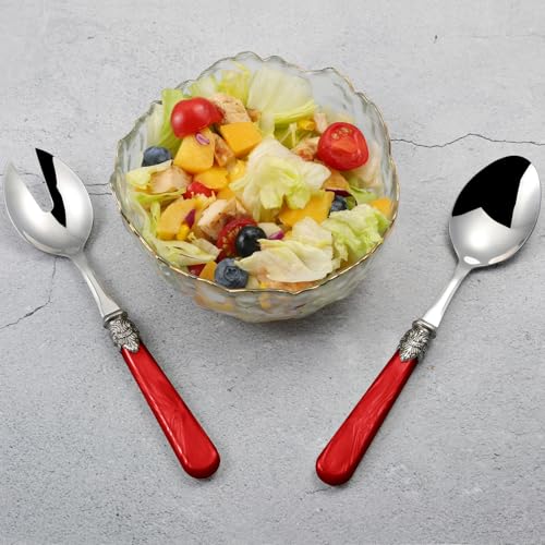 2 piece Salad Servers Stainless Steel Salad Serving Set Salad Fork and Spoon