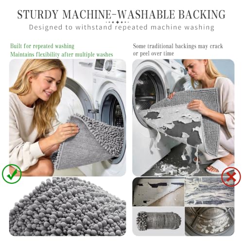 Bathroom Rugs Non Slip Washable 32x20 Inch