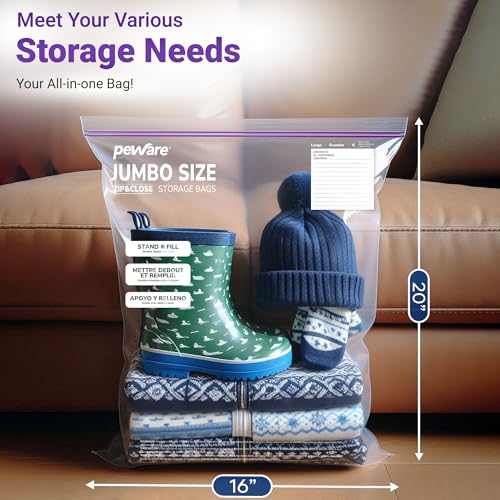 3.5 Gallon Extra Large Storage Bags (30 Count)