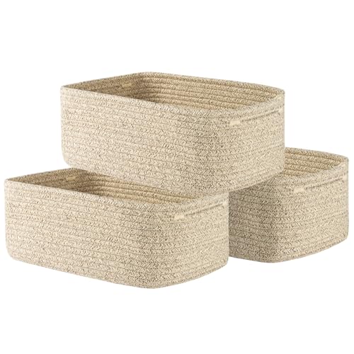 Small Woven Storage Basket for Organizing (3 Count)