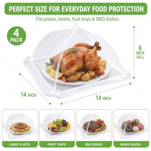 Food Cover 4 Pack Mesh Food Tent