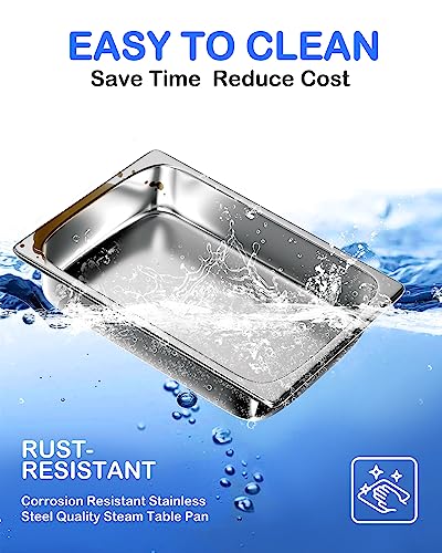 Stainless Steel Steam Table Hotel Pan Set 1 (6 Count)