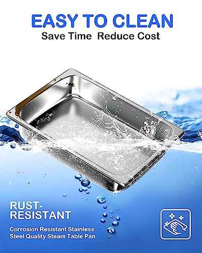 Stainless Steel Steam Table Hotel Pan Set 1 (6 Count)