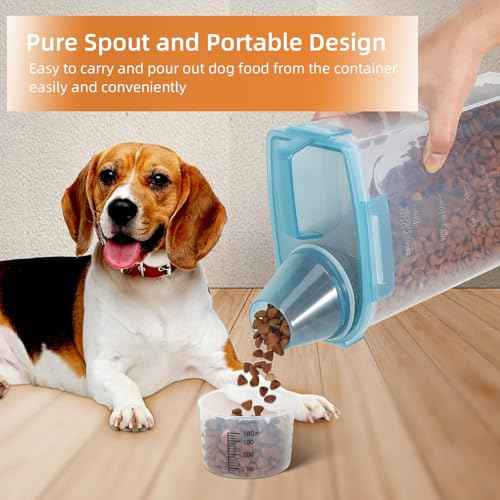 3 5Lbs Airtight Small Cat Dog Pet Food Storage Containers BPA Free (4 Count)