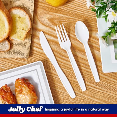360 Count White Plastic Silverware Heavy Duty