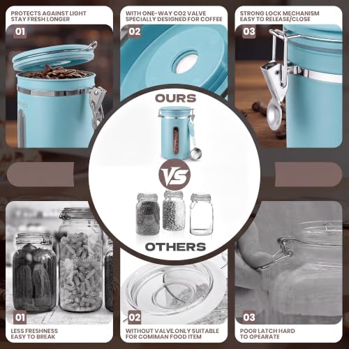 22 OZ Airtight Coffee Canister Stainless Steel (22 Count)