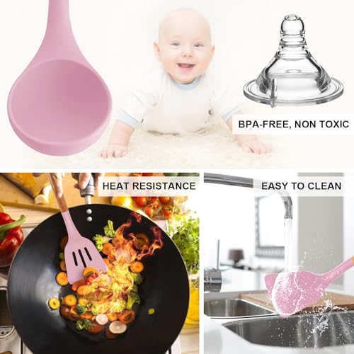 Silicone Cooking Kitchen Utensils Set (17 Count)