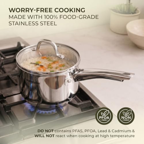 4 QT Stainless Steel Sauce Pan with Lid
