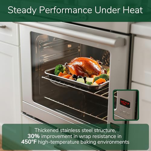 18 0 Stainless Steel Baking Sheet with Cooling Rack