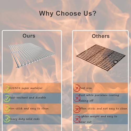 17" SUS304 Stainless Steel Grill Cooking Grates for Home Depot