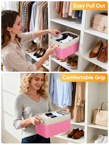 4 Pack Fabric Closet Storage Bins for Shelves (4 Count)