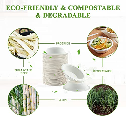 200 Pack 16 OZ Compostable Paper Bowls (200 Count)