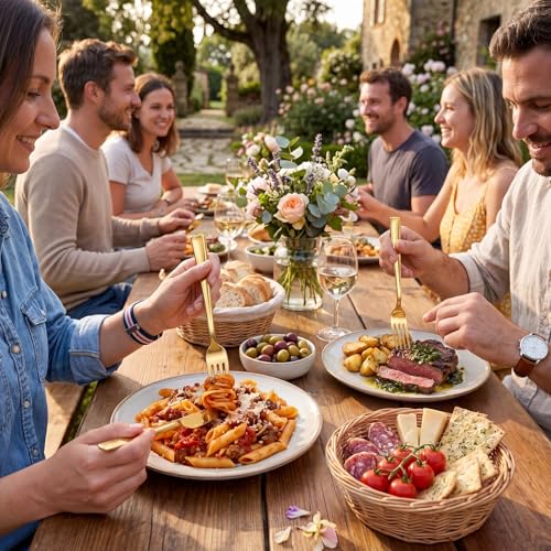 100 Pcs Gold Plastic Forks (100 Count)