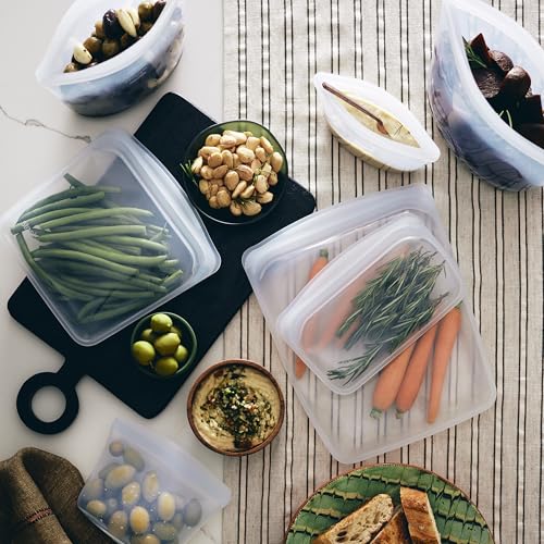 Premium Reusable Silicone Food Storage Bags (6 Count)