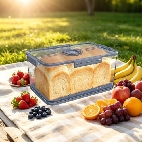 Bread Box Bread Boxes with Lid for Kitchen Counter