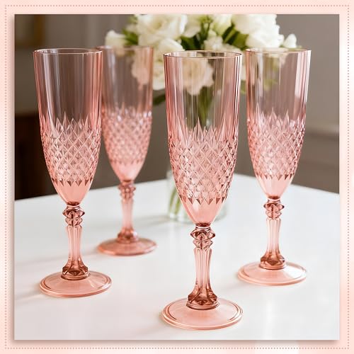 12 Pack Plastic Champagne Flutes (24 Count)
