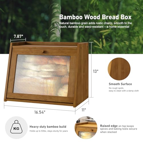 Large Bread Box for Kitchen Counter