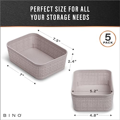 Woven Plastic Basket (5 Count)