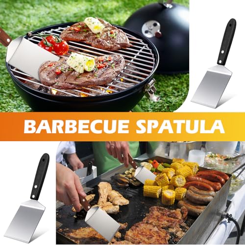 20 Pcs Pizza Spatula Stainless Steel Server Wood Handle Bulk (20 Count)
