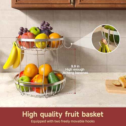 2 Tier Fruit Bowl for Kitchen Counter