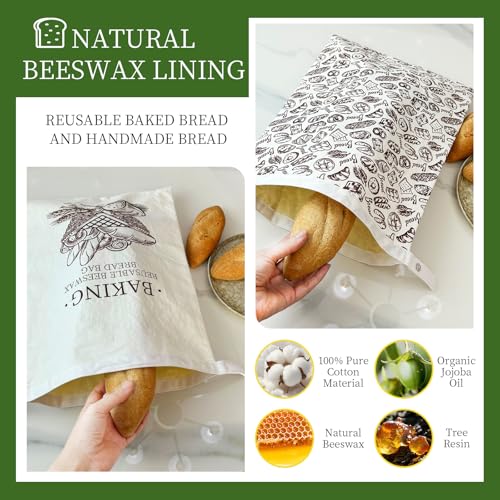 Reusable Beeswax Bread Bags