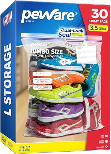 3.5 Gallon Extra Large Storage Bags (30 Count)