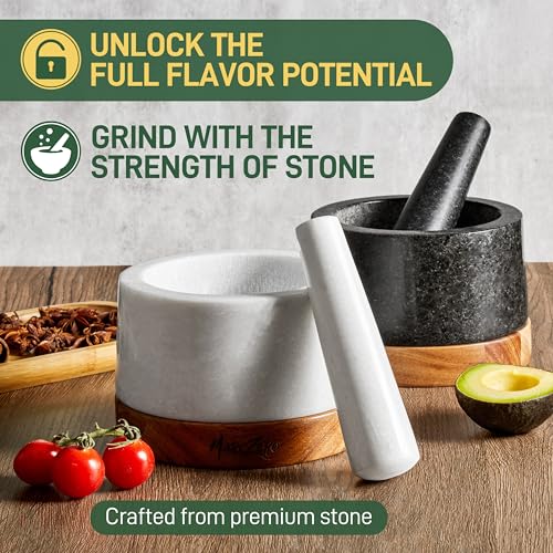 6inch Large Mortar and Pestle Set with Anti