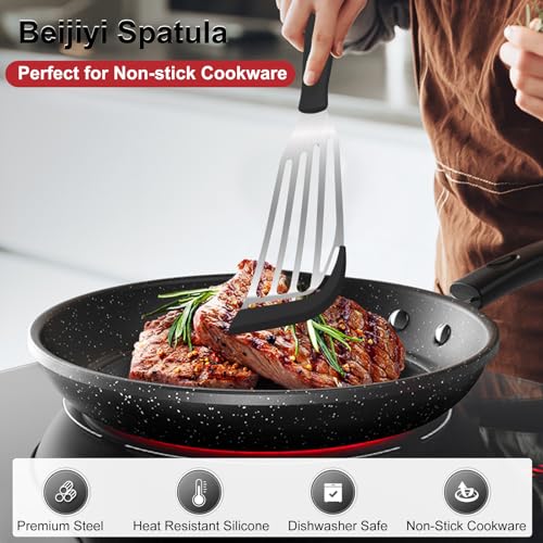 2 Piece Silicone Fish Spatula for Nonstick Cookware (2 Count)