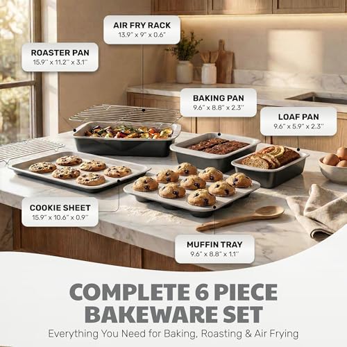 6 Pc Stackable Baking Pans Set (6 Count)