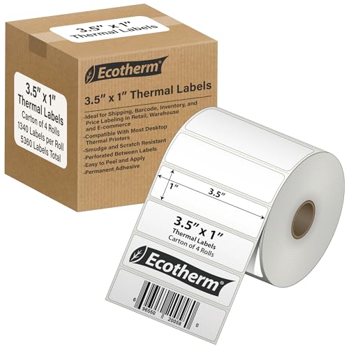 3.5" x 1" Thermal Labels (5360 Count)