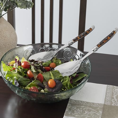 Laguiole Connoisseur Tortoise Shell Salad Servers Set