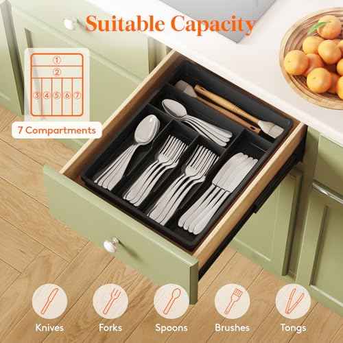 Silverware Drawer Organizer Tray