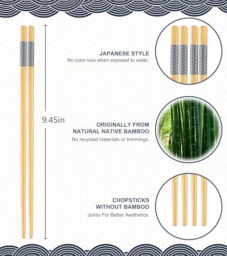 50 Pairs Bamboo Chopsticks Disposable