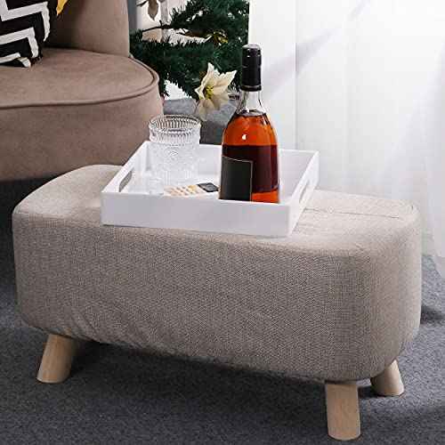 12x20 Inch Modern White Acrylic Ottoman Tray with Cutout Handles Serving Tray Organizer Tray Decorative Tray. for Living Room