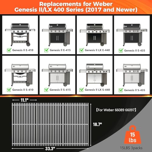 18.7" Grill Grates for Weber Genesis 2 E