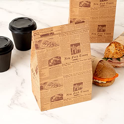 Bag Tek 6 Lb Disposable Lunch Bags 100 Sturdy Take Out Bags (100 Count)