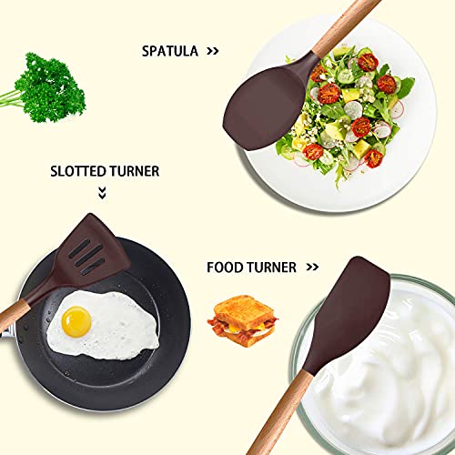 Silicone Cooking Kitchen Utensils Set (17 Count)