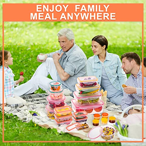 38 Pcs Large Food storage containers