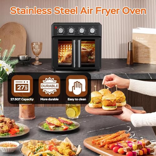 PlumChef 27.5 Quart Air Fryer Convection Toaster Oven
