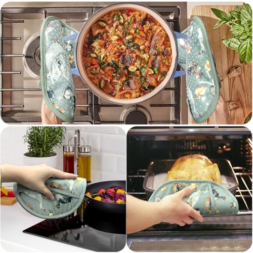 Pot Holders with Transparent Clear Silicone Shell and Nice Duck Flower (2 Count)