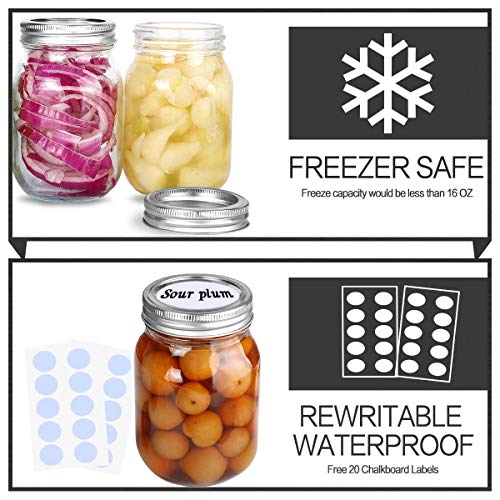16oz Regular Mouth Mason Jars (12 Count)