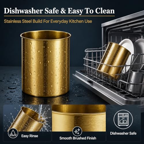3 PCS Stainless Steel Kitchen Utensil Holders (3 Count)