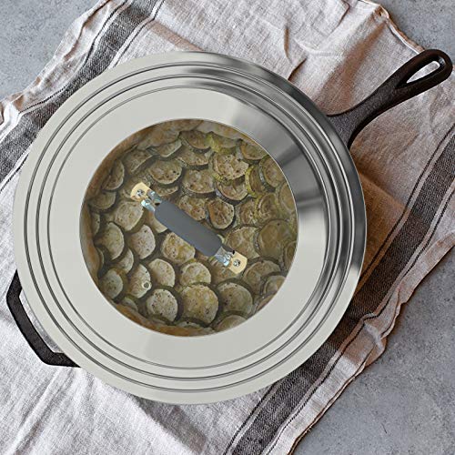 Universal Pans Pots Lid Cover Fit All 8.25 Inch to 12 Inch Pots