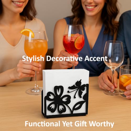 Butterfly Flower Napkin Holder for Table